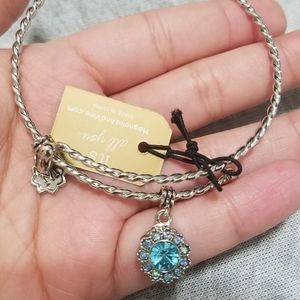 Magnolia and vine interchangeable snaps bracelet